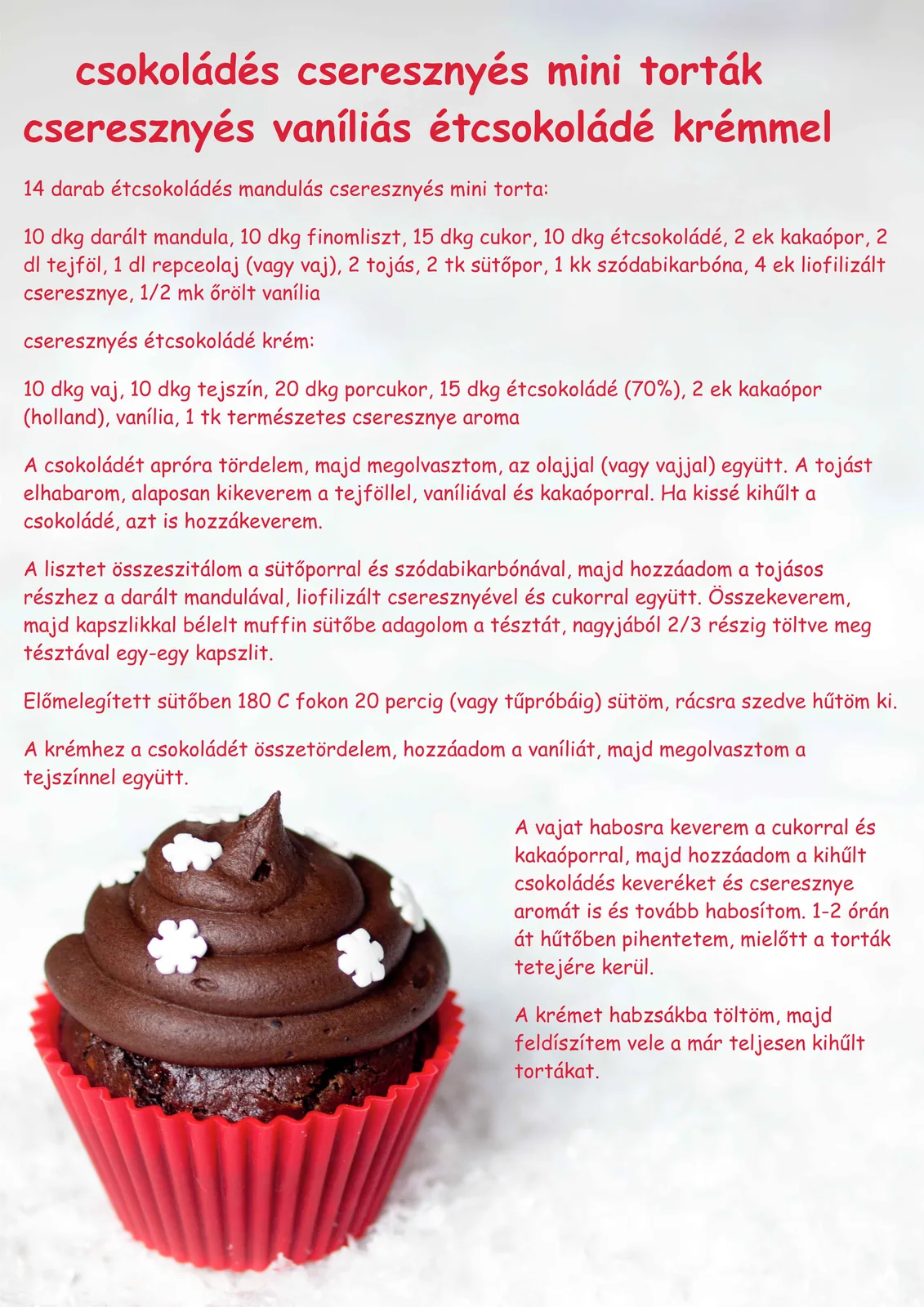 Cseresznyés csokitorta