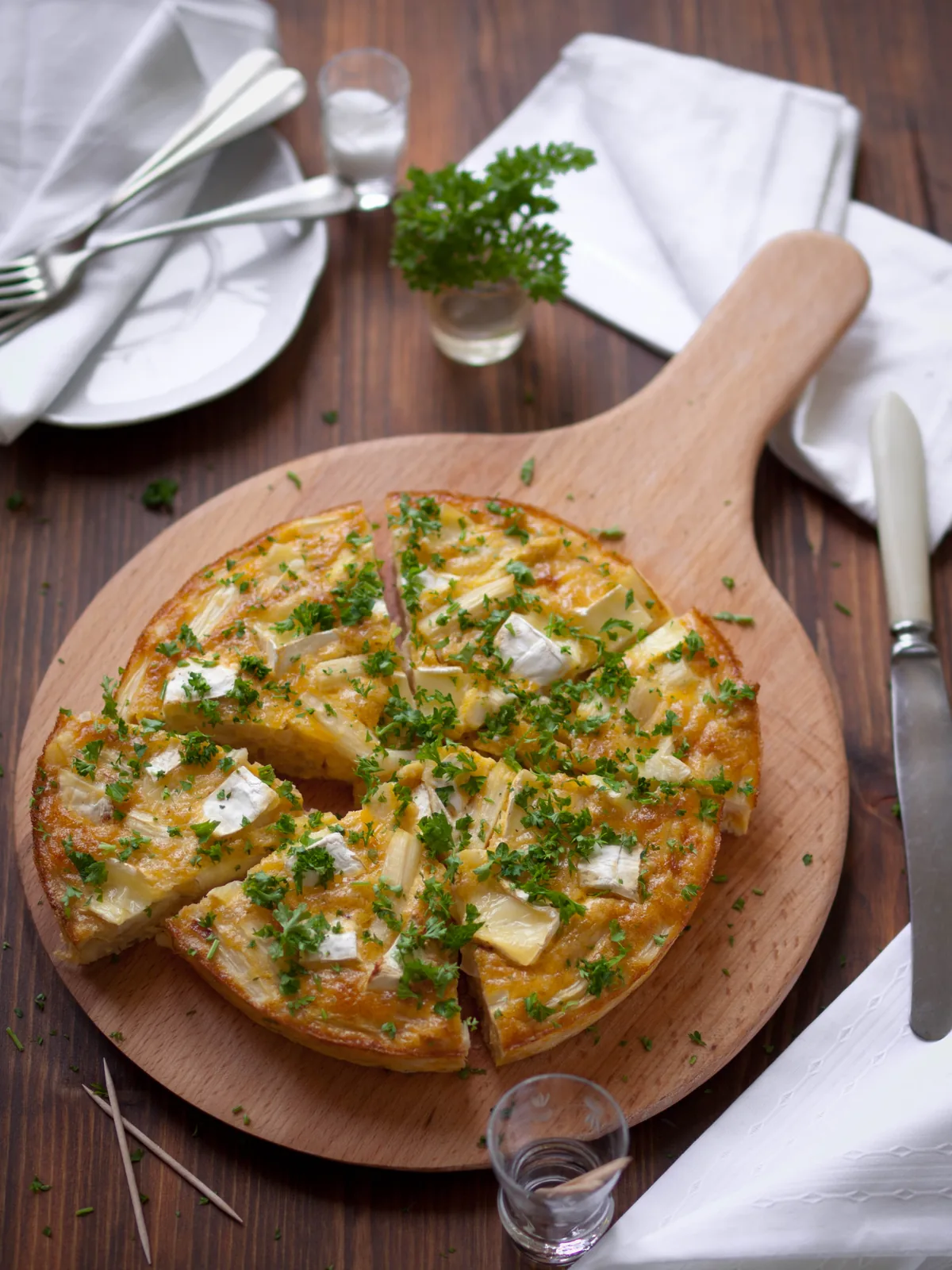 frittata fehér spárgával