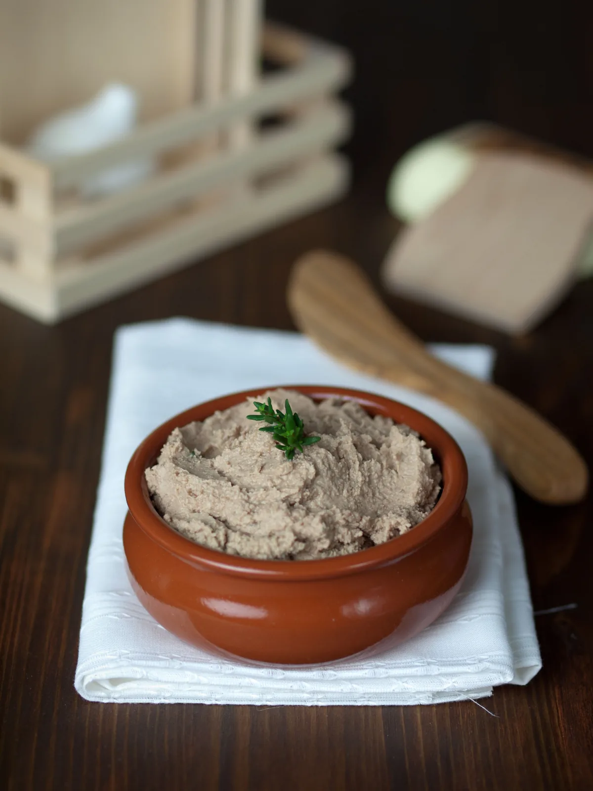 kacsamájkrém mandarinnal, kakukkfűvel